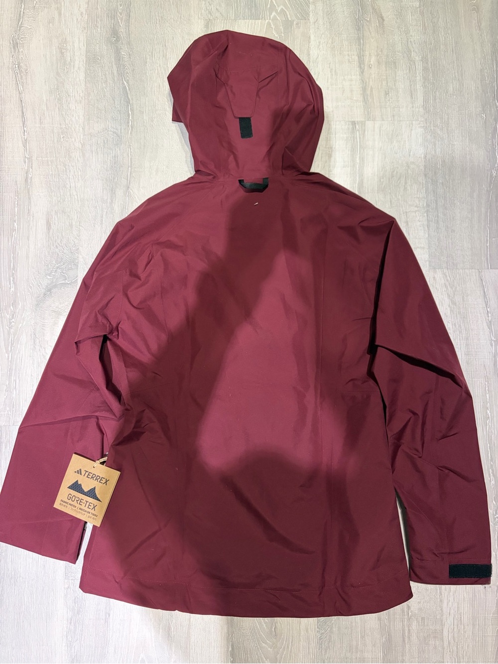 Adidas Terrex Gore-tex Rain Ski Snowboard Jacket Red Burgundy size XS - Picture 5 of 12